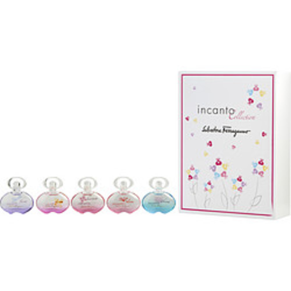 Incanto Variety 5 Piece Womens Mini Variety With Incanto Dream and Incanto Charms and Incanto Shine and Incanto Heaven and Incanto Bloom And All Are Edt .17 Oz Minis For Women