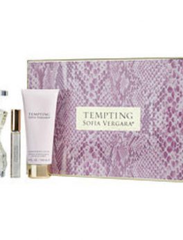 Tempting By Sofia Vergara Eau De Parfum Spray 3.4 Oz and Shimmer Body Lotion 3.4 Oz and Eau De Parfum Rollerball .33 Oz For Women