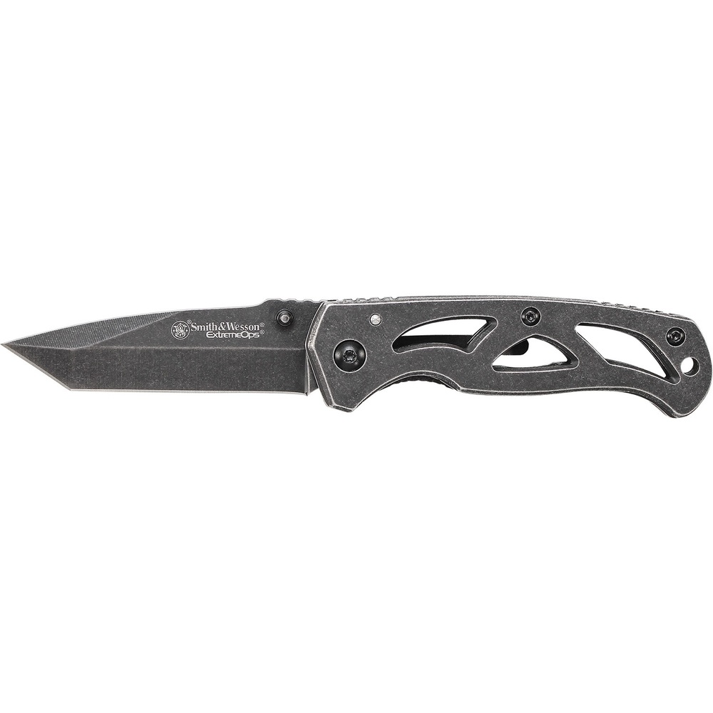 S and W CK404 Folder 2.75 in Black Blade Stainless Handle