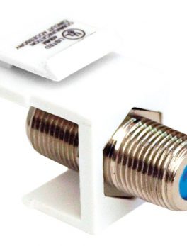 DataComm Electronics 20-3202-WH Keystone Jack with 2.4GHz F-Connector (White)