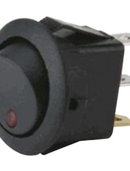 Install Bay IBRRSR On/off 20-Amp Round Rocker LED Switches without Leads, 5 pk (Red)