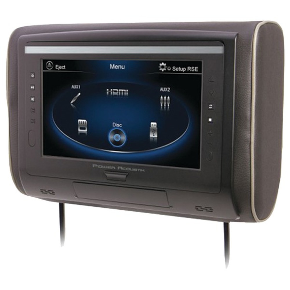 Power Acoustik H-94 9" LCD Universal Headrest with IR and FM Transmitters and 3 Interchangeable Skins (Monitor only)