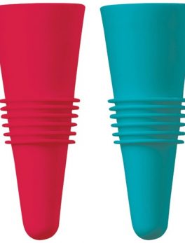 Houdini W9319 Silicone Wine Bottle Stoppers, 2 pk
