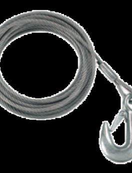Fulton 7/32" x 50" Galvanized Winch Cable and Hook - 5,600 lbs. Breaking Strength