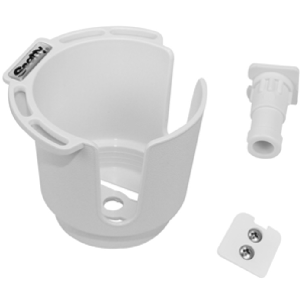 Scotty 311 Drink Holder w/Bulkhead/Gunnel Mount and Rod Holder Post Mount - White