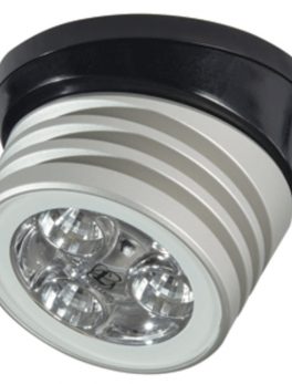 Lumitec Zephyr LED Spreader/Deck Light -Brushed, Black Base - White Non-Dimming