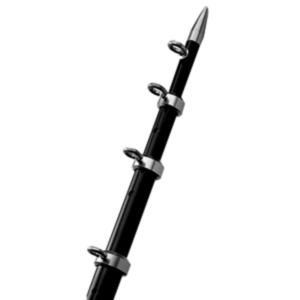 TACO 8" Black/Silver Center Rigger Pole - 1-1/8" Diameter