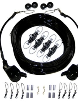 Rupp Double Rigging Kit w/Lok-Ups and Nok-Outs - 260" Black Mono