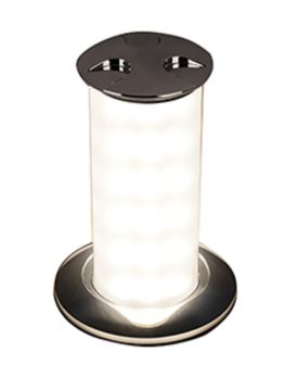 Quick Secret 6W Retractable Lamp w/Automatic Switch IP66 Mirrored Chrome Finish - Daylight White LED