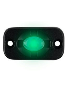 HEISE Auxiliary Accent Lighting Pod - 1.5" x 3" - Black/Green