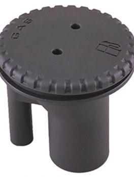 Perko 0543 Vented Fill f/1-1/2" Hose - Straight Neck - Gas - Black