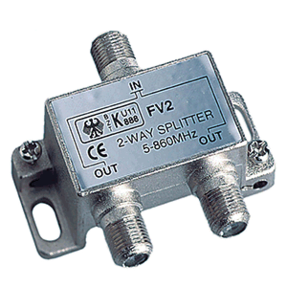 Glomex 2-Way Splitter TV - TV or TV - FM