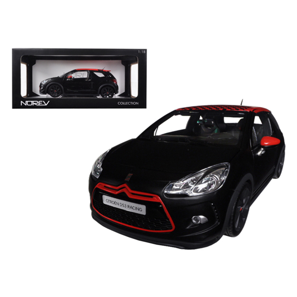 2012 Citroen DS3 Racing S.Loeb Matt Black 1/18 Diecast Car Model by Norev 181543