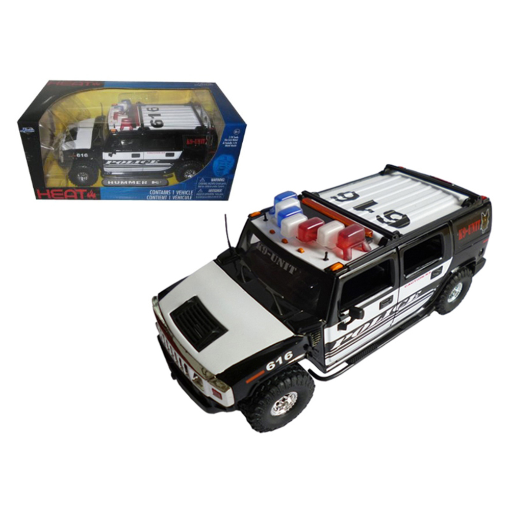 Hummer H2 High Profile Police K-9 Unit 1/24 Diecast Car Model by Jada 53549-K9