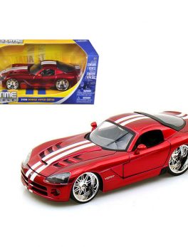 2008 Dodge Viper SRT10 Metallic Red 1/24 Diecast Model Car by Jada 91803r