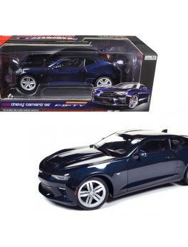 2016 Chevrolet Camaro SS Blue Velvet Metallic Celebrating 50th Anniversary Limited Edition to 1002pcs 1/18 Diecast Model Car by Autoworld AW239
