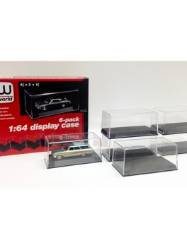 6 Collectible Display Show Cases for 1/64 Scale Model Cars by Autoworld AWDC008