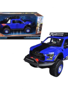 2017 Ford F-150 Raptor Pickup Truck Blue Off Road Kings 1/24 Diecast Model Car by Maisto 32521BL