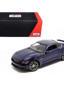 2015 Ford Mustang GT Dark Blue Exclusive Edition 1/18 Diecast Model Car by Maisto 38133DKBL