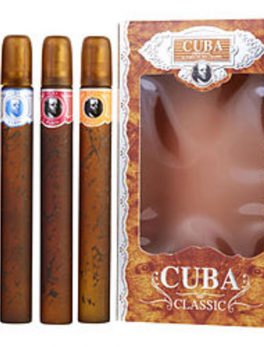 Cuba Variety 4 Piece Variety With Cuba Gold, Blue, Red and Orange and All Are Edt Spray 1.17 Oz For Men