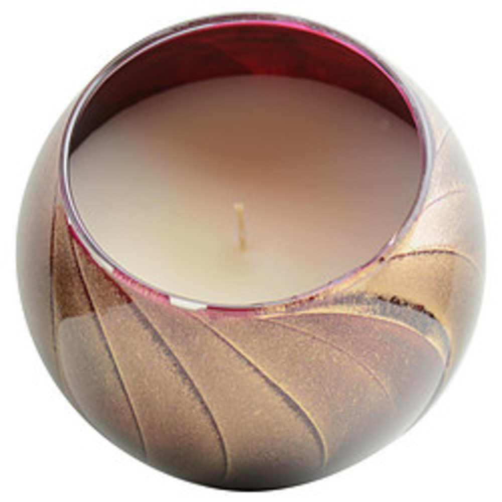 Merlot Candle Globe The Inside Of This 4 In Polished Globe Is Painted With Wax To Create Swirls Of Gold And Rich Hues And Comes In A Satin Covered Gift Box. Candle Is Filled With A Translucent Wax And Scented With Mysteria. Burns Approx. 50 Hrs For Anyone