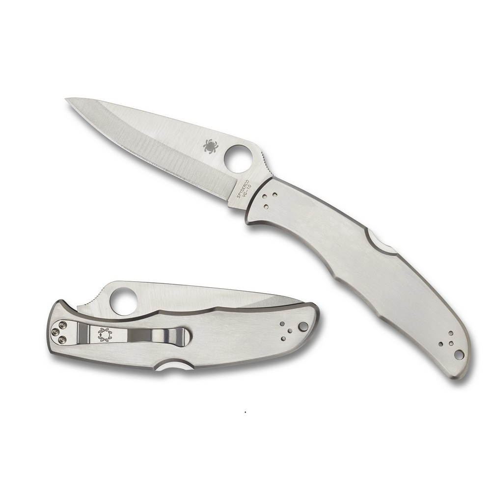 Spyderco Endura 4 Folder 3.75 in Plain Stainless Handle