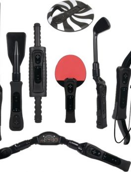 CTA Digital WI-8SRB Nintendo Wii 8-in-1 Sports Pack for Wii Sport Resort (Black)