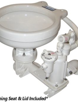 Raritan Standard Manual Toilet - White - Marine Size Bowl