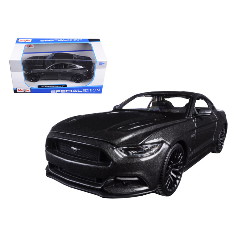 2015 Ford Mustang GT 5.0 Grey 1/24 Diecast Model Car by Maisto 31508gry
