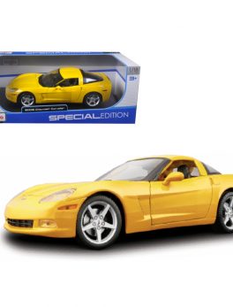 2005 Chevrolet Corvette C6 Coupe Yellow 1/18 Diecast Model Car by Maisto 31117y