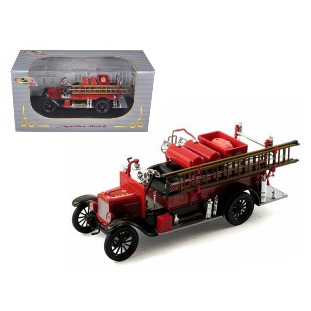 1926 Ford Model T Fire Engine Red/Black 1/32 Diecast Model Car by Signature Models 32313r/bk