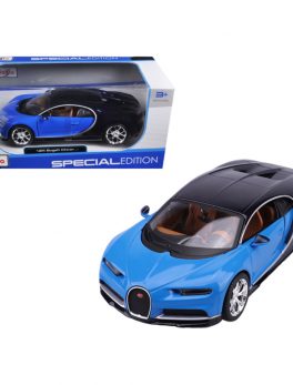 Bugatti Chiron Blue and Dark Blue 1/24 Diecast Model Car by Maisto 31514bl