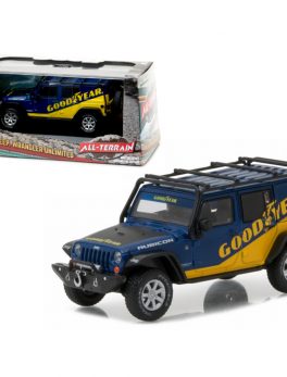 2016 Jeep Wrangler Unlimited Good Year with Roof Rack, Fender Flares, and Winch With Display Showcase 1/43 Diecast Model Car by Greenlight 86080
