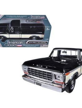 1979 Ford F-150 Pickup Truck 2 Tone Black/Cream 1/24 Diecast Model Car by Motormax 79346AC-BKCRM