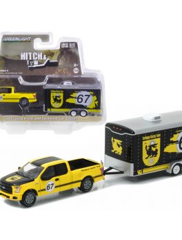 2015 Ford F-150 and Terlingua Racing Trailer Hitch and Tow Series 9 1/64 Diecast Model Car by Greenlight 32090C