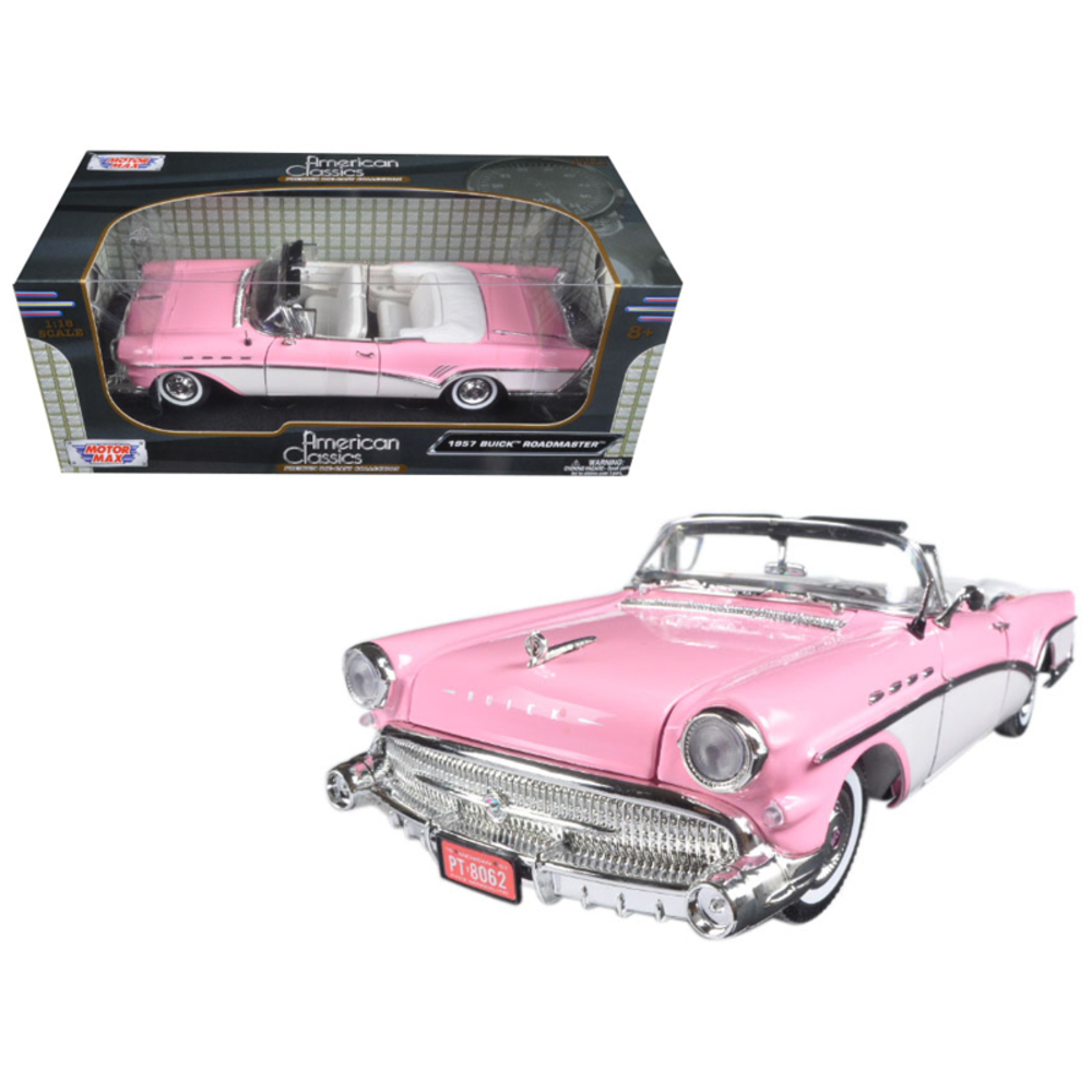 1957 Buick Roadmaster Pink 1/18 Diecast Model Car by Motormax 73152AC-PNK