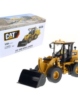CAT Caterpillar 938K Wheel Loader with Interchangeable Work Tools: Bucket and Fork with Operator High Line Series 1/50 Diecast Model by Diecast Masters 85228