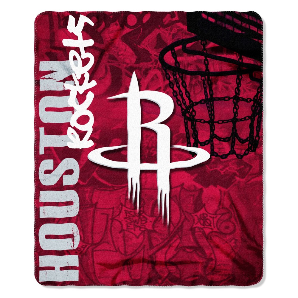 Houston Rockets Fade Away Fleece Throw