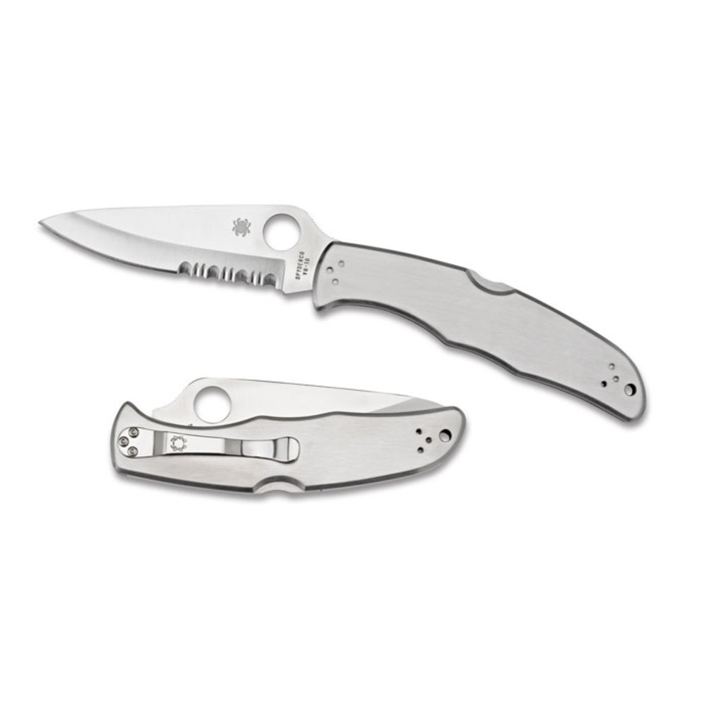 Spyderco Endura 4 Folder 3.75 in Comboedge Stainless Handle