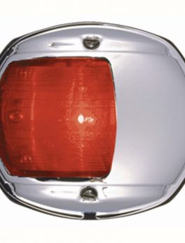 Perko LED Side Light - Red - 12V - Chrome Plated Housing