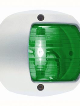 Perko LED Side Light - Green - 12V - White Plastic Housing