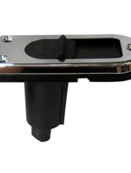 Perko Locking Collar Pole Light Mounting Base - 2 Pin - Chrome Plated w/Slide Cover