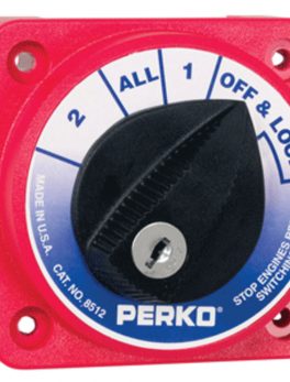 Perko Compact Medium Duty Battery Selector Switch w/Key Lock