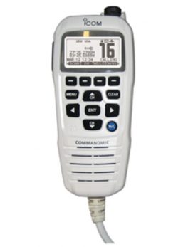 Icom COMMANDMICIV w/White BlackLit LCD - Super White