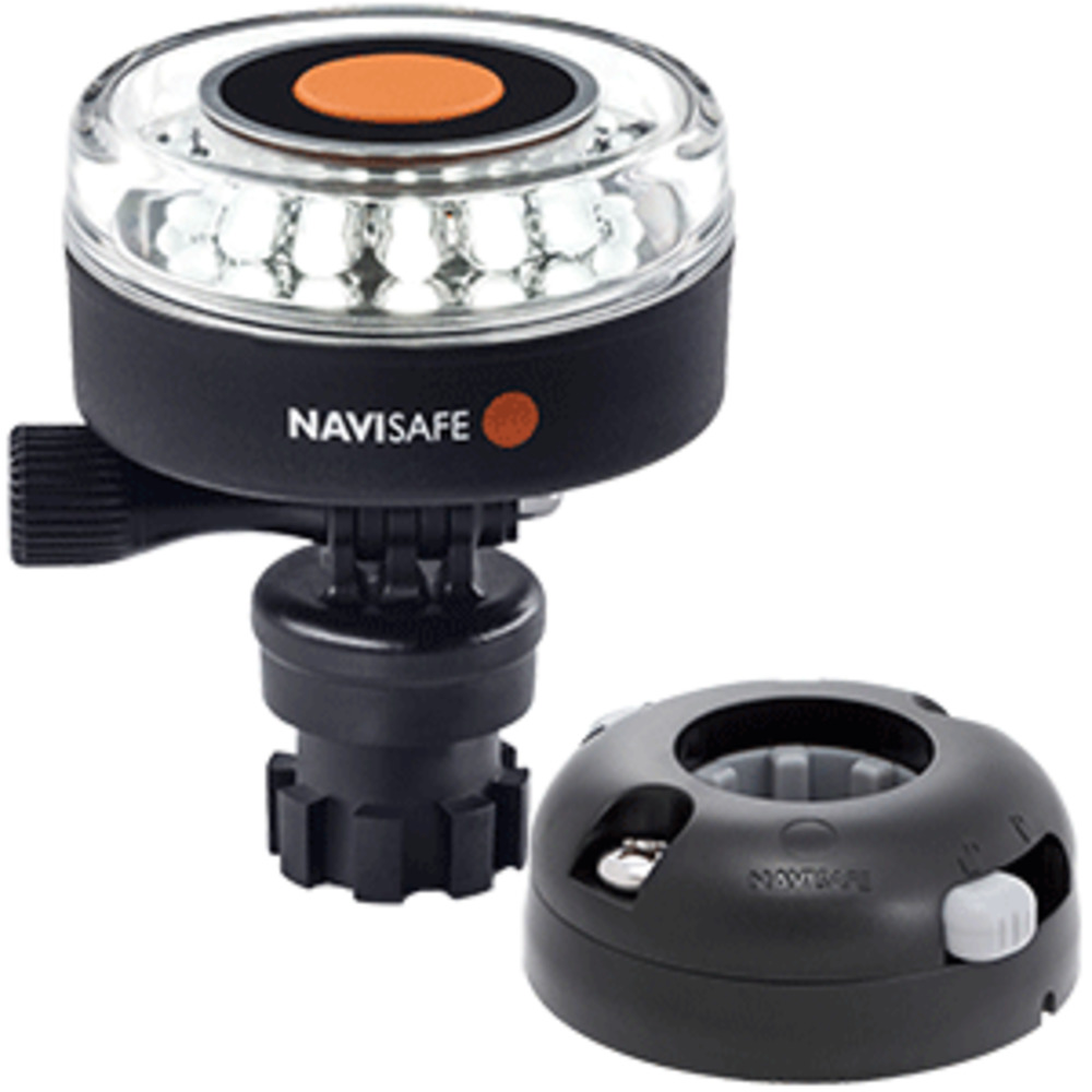 Navisafe Navilight 360 and deg; 2NM White w/Navimount Base and amp; Horizontal Mount - Black