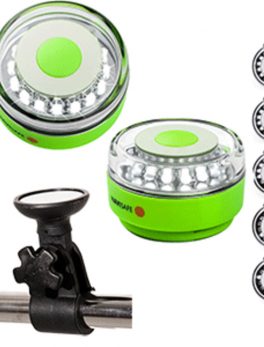 Navisafe Portable Navilight 360 and deg; 2NM Rescue - Glow in The Dark - Green w/Clamp-On Rail Mount