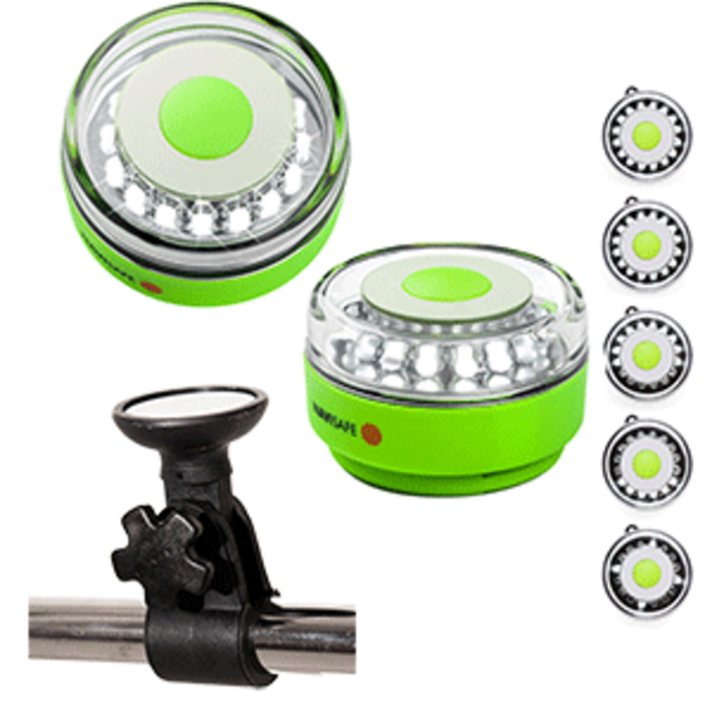 Navisafe Portable Navilight 360 and deg; 2NM Rescue - Glow in The Dark - Green w/Clamp-On Rail Mount