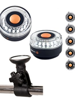 Navisafe Portable Navilight 360 and deg; 2NM - White w/Clamp-On Rail Mount