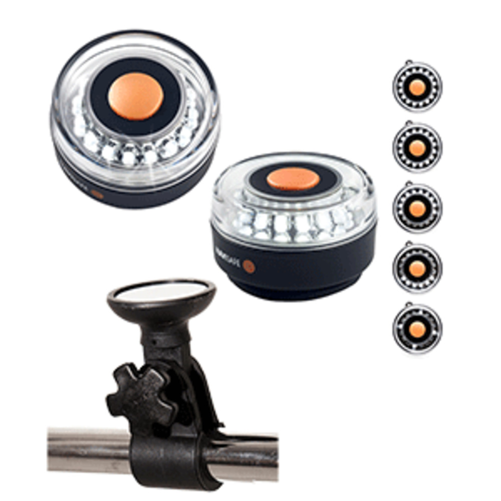 Navisafe Portable Navilight 360 and deg; 2NM - White w/Clamp-On Rail Mount