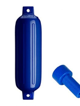 Polyform G-4 Twin Eye Fender 6.5" x 22" - Cobalt Blue w/Air Adapter